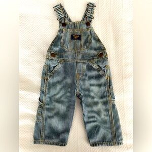 Vintage Oshkosh Baby Overalls Striped